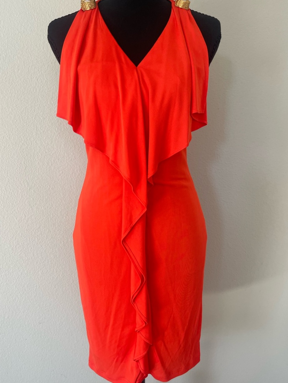 Vintage 90’s Red & Gold Party Dress - Picture 5 of 6